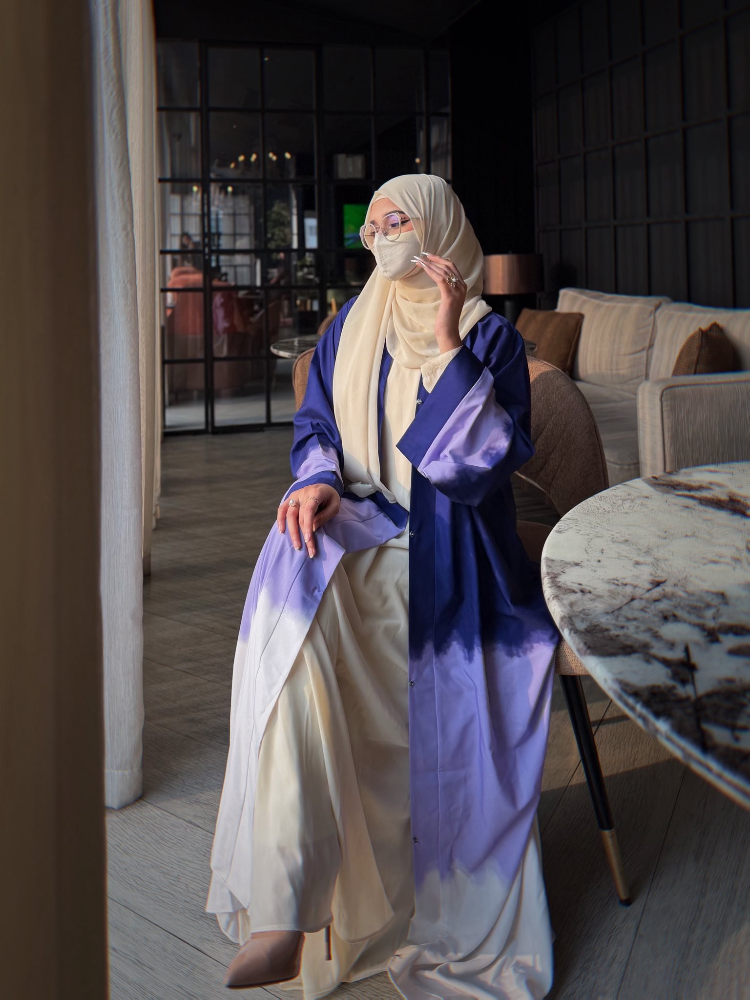 Batik Abaya 3Color Micro-Stitch - Image 2